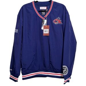 MITCHELL & NESS Licensed NHL Columbus Blue Jackets Nylon Pullover Men’s Medium